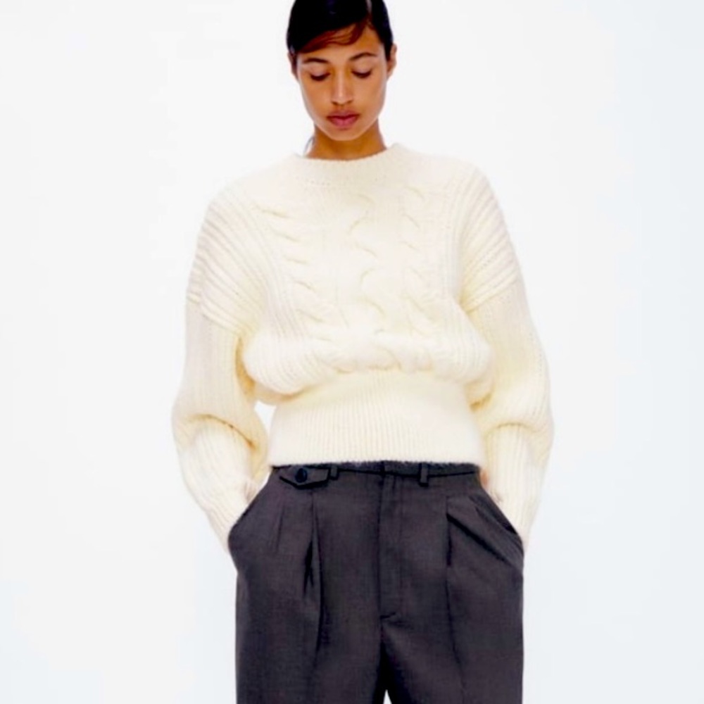 Zara Chunky Cable-knit Sweater